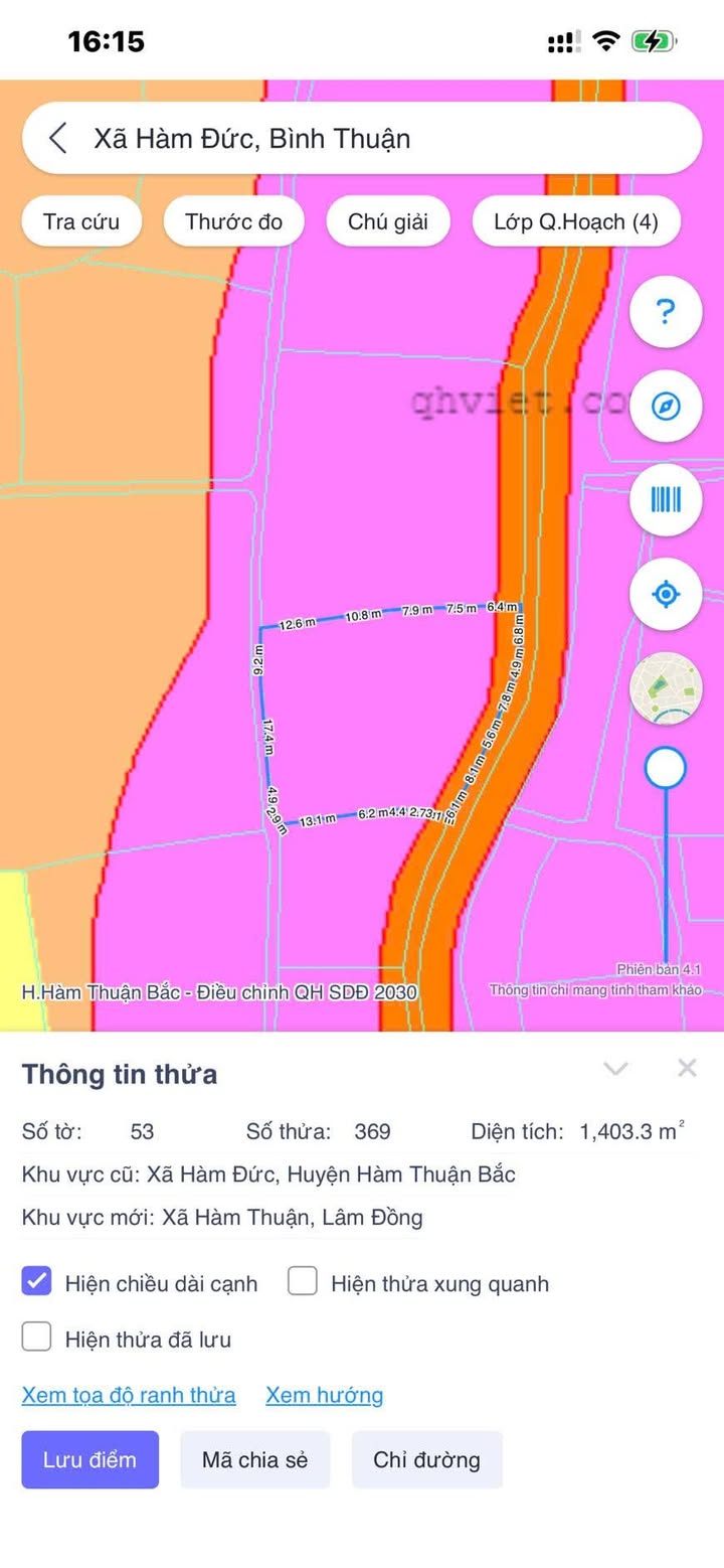 Đất nền xã Hàm Đức 1.200m² giá 320 triệu – Sổ đỏ chính chủ, xây dựng tự do