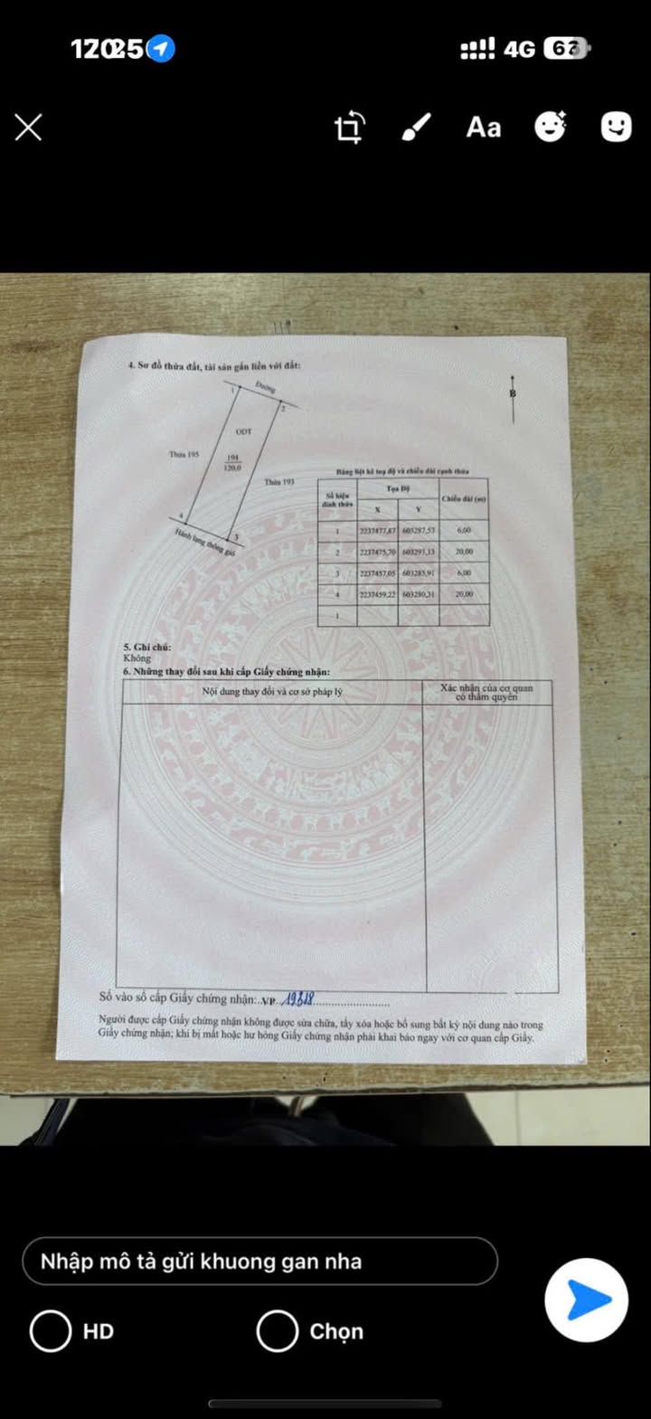 Đất Nam Hoa Lư 120m² 3.9 tỷ - Sổ đỏ chính chủ