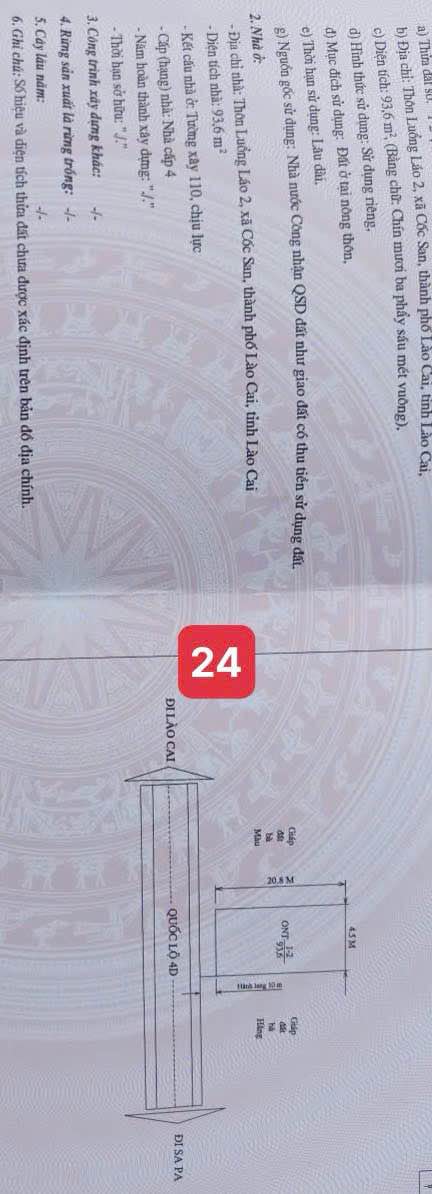 Nhà riêng Cốc San, Lào Cai 94m² 1.48 tỷ - Chính chủ bán