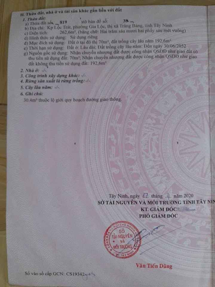 Đất nền Trảng Bàng 265m² 650 triệu - Sổ đỏ chính chủ