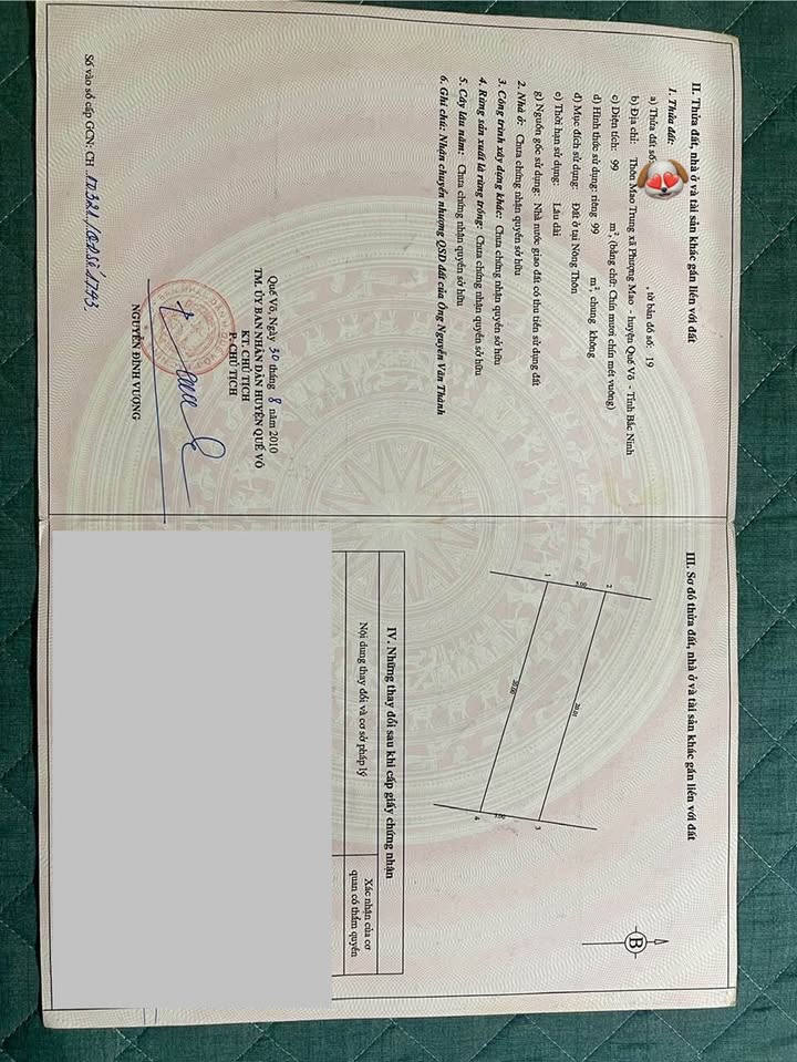 Đất nền Trương Định Quế Võ 99m² - Sổ đỏ chính chủ