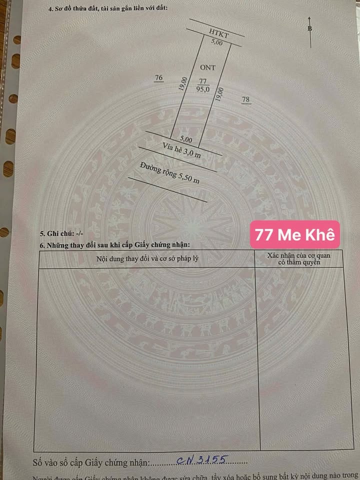 Đất nền Vĩnh Hưng Bình Giang 95m² 2.1 tỷ - Sổ đỏ chính chủ