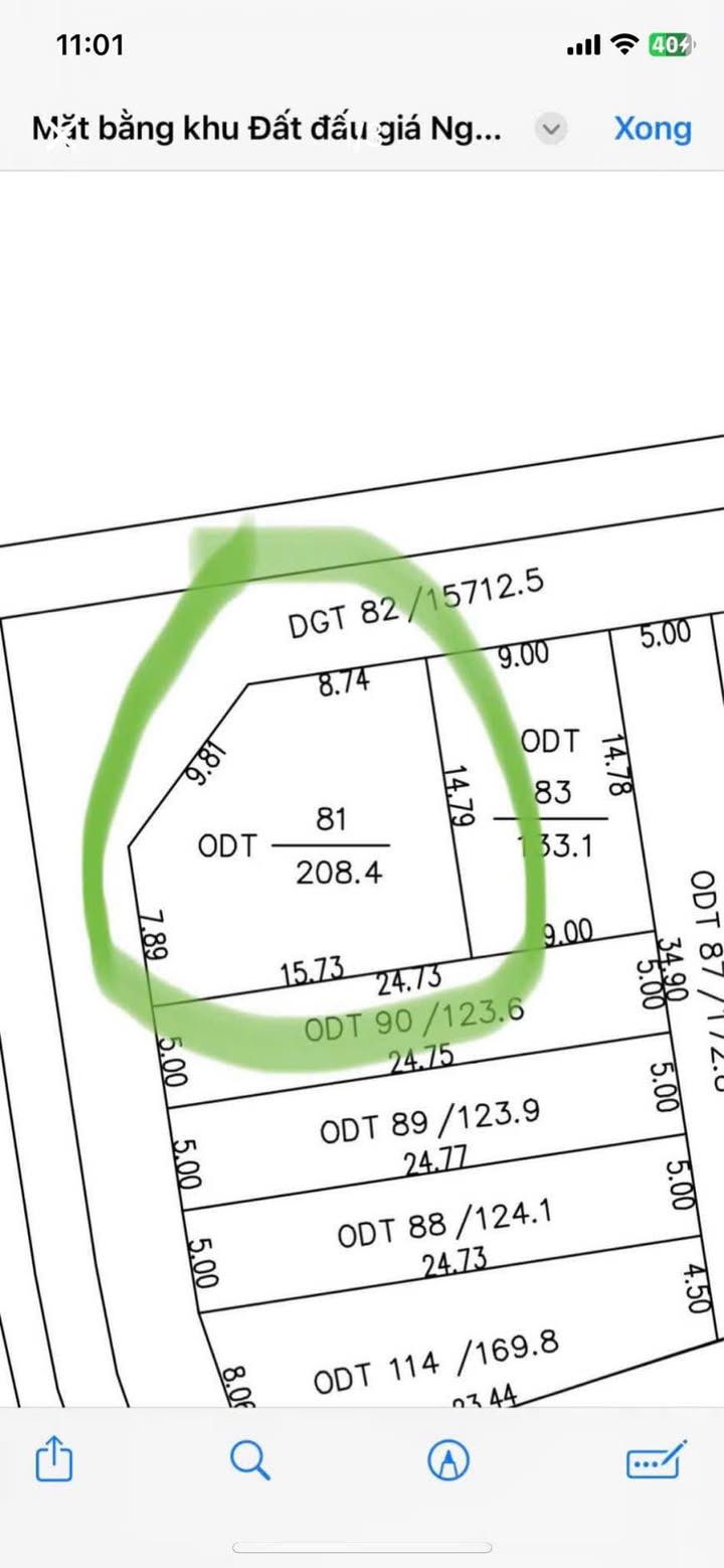 Đất nền Ngô Mây 208m² giá 1.1 tỷ - Sổ đỏ chính chủ