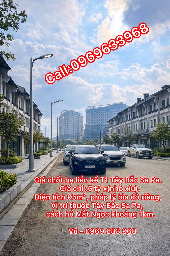 Townhouse Tây Bắc Sa Pa 95m² 5 tỷ - Mặt tiền kinh doanh