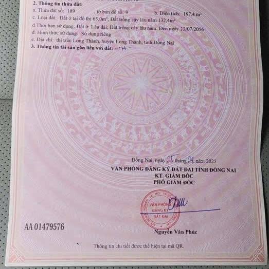 Đất nền Long Nguyên Bàu Bàng 195m² 3 tỷ - Sổ đỏ chính chủ