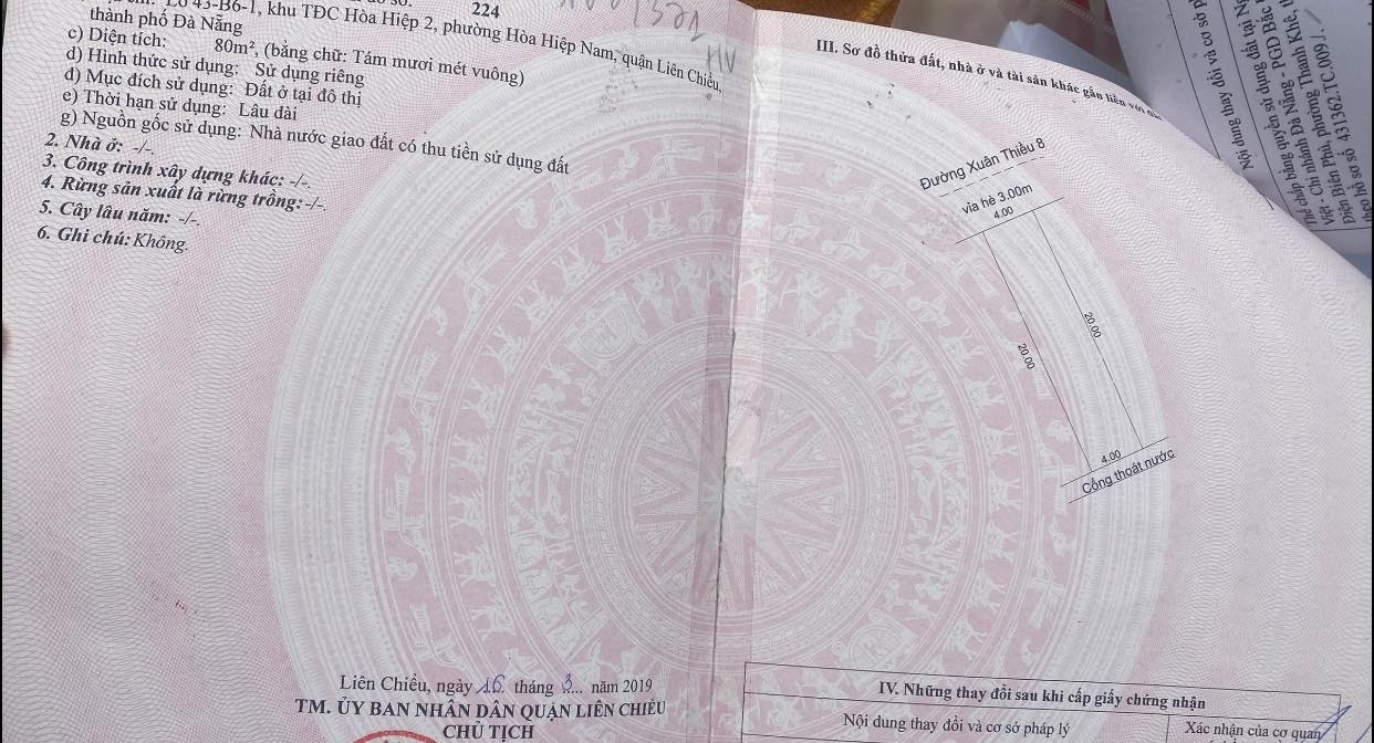 Đất nền Xuân Thiều 80m² 3 tỷ - Sổ đỏ chính chủ