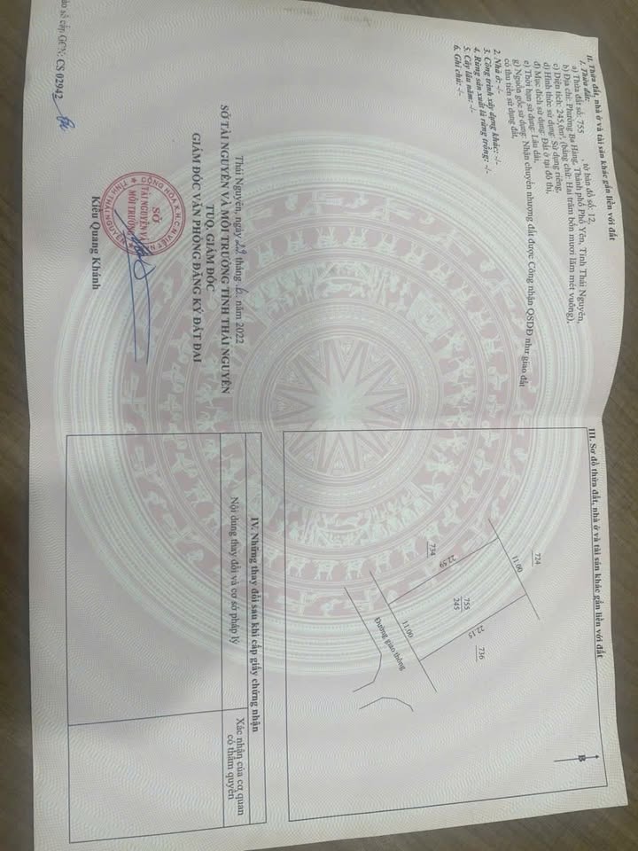 Đất nền Phường Ba Hàng Phổ Yên 245m² - Sổ đỏ chính chủ