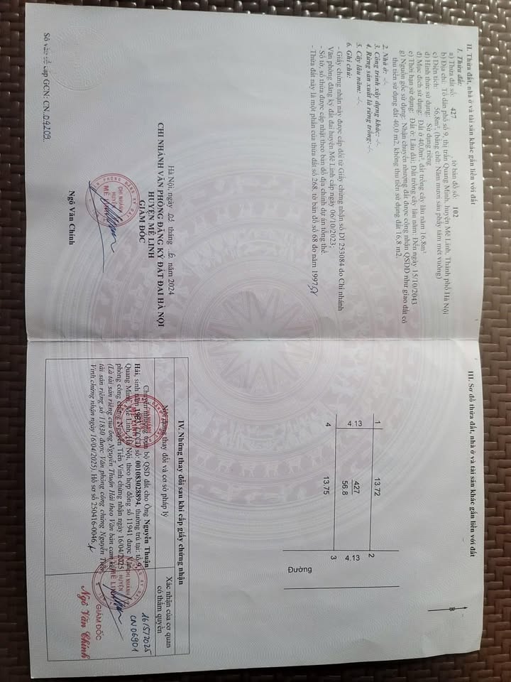 Đất Quang Minh 57m² 3 tỷ - Sổ đỏ chính chủ