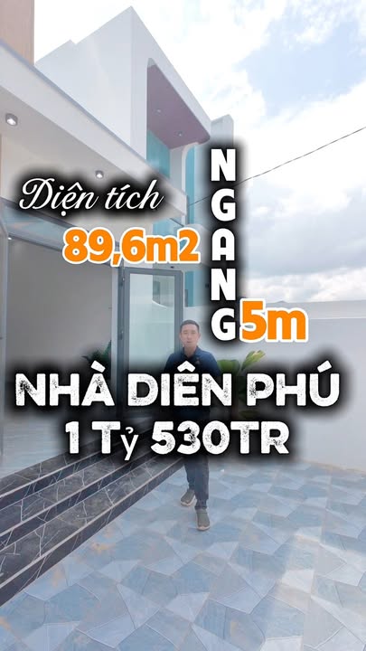 Nhà riêng Diên Phú Diên Khánh 89,6m² 1,53 tỷ - Ô tô vào tận nhà
