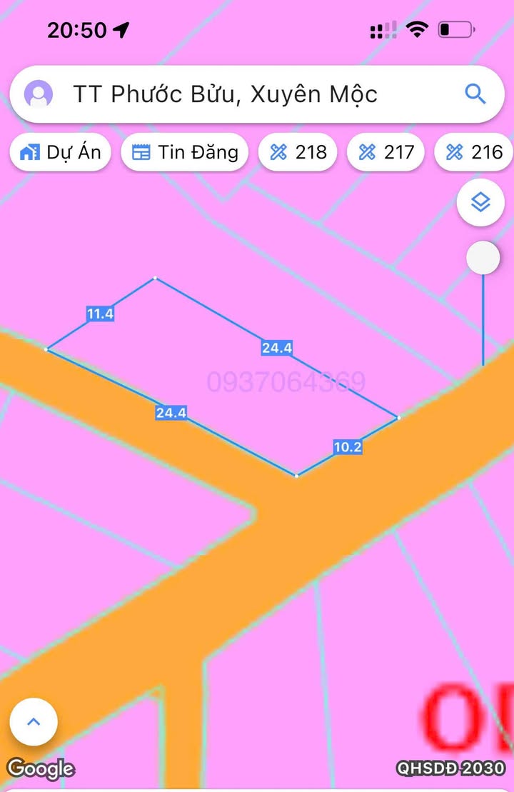 Đất nền Phước Bửu 245m² 2.8 tỷ - Sổ đỏ chính chủ