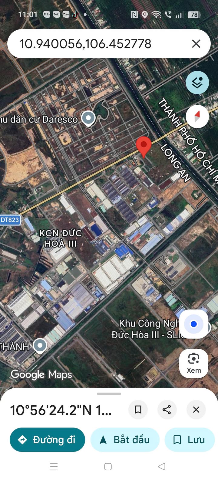 Đất nền Đức Lập Hạ Long An 70m² 1.8 tỷ - Sổ đỏ chính chủ