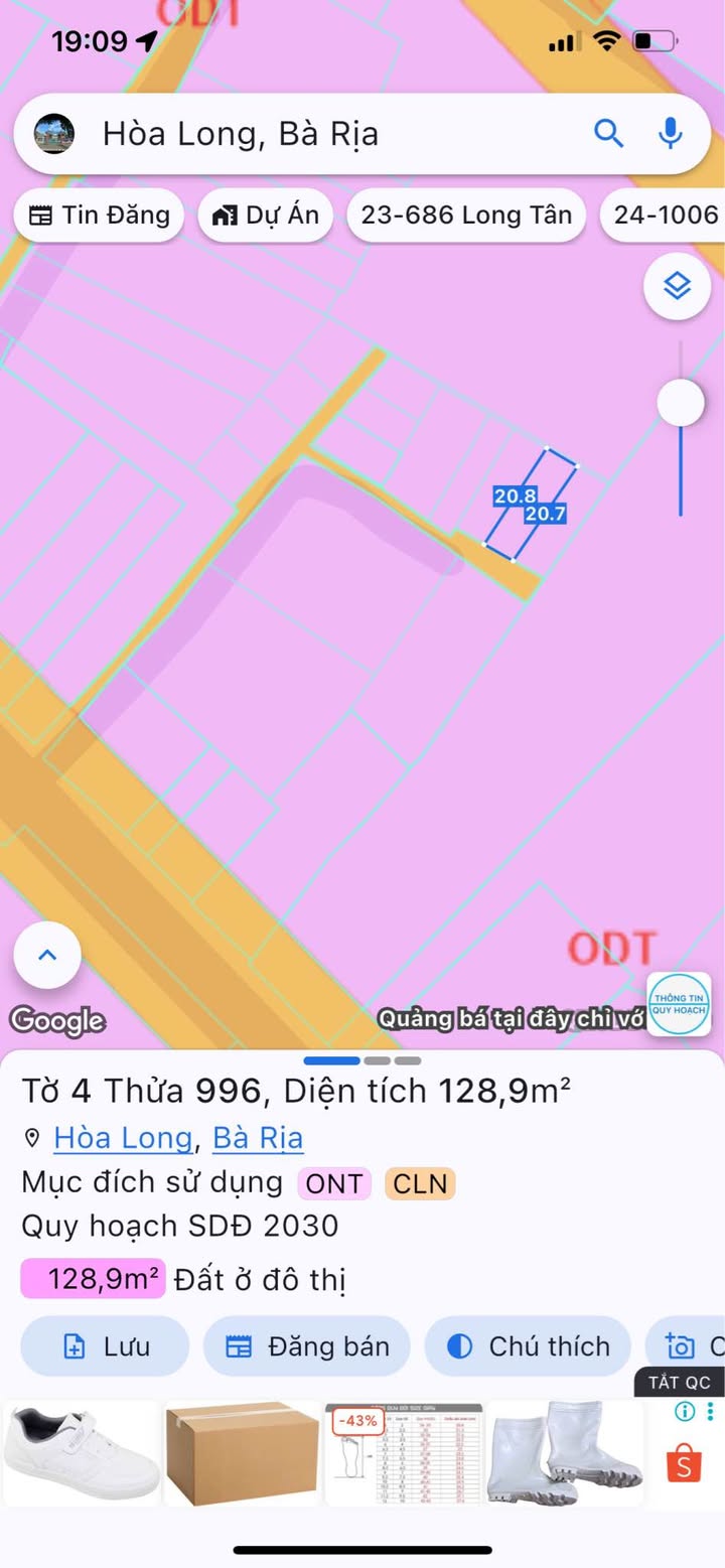 Đất Bà Rịa 95 Hòa Long 70m² 1.1 tỷ - Sổ đỏ chính chủ