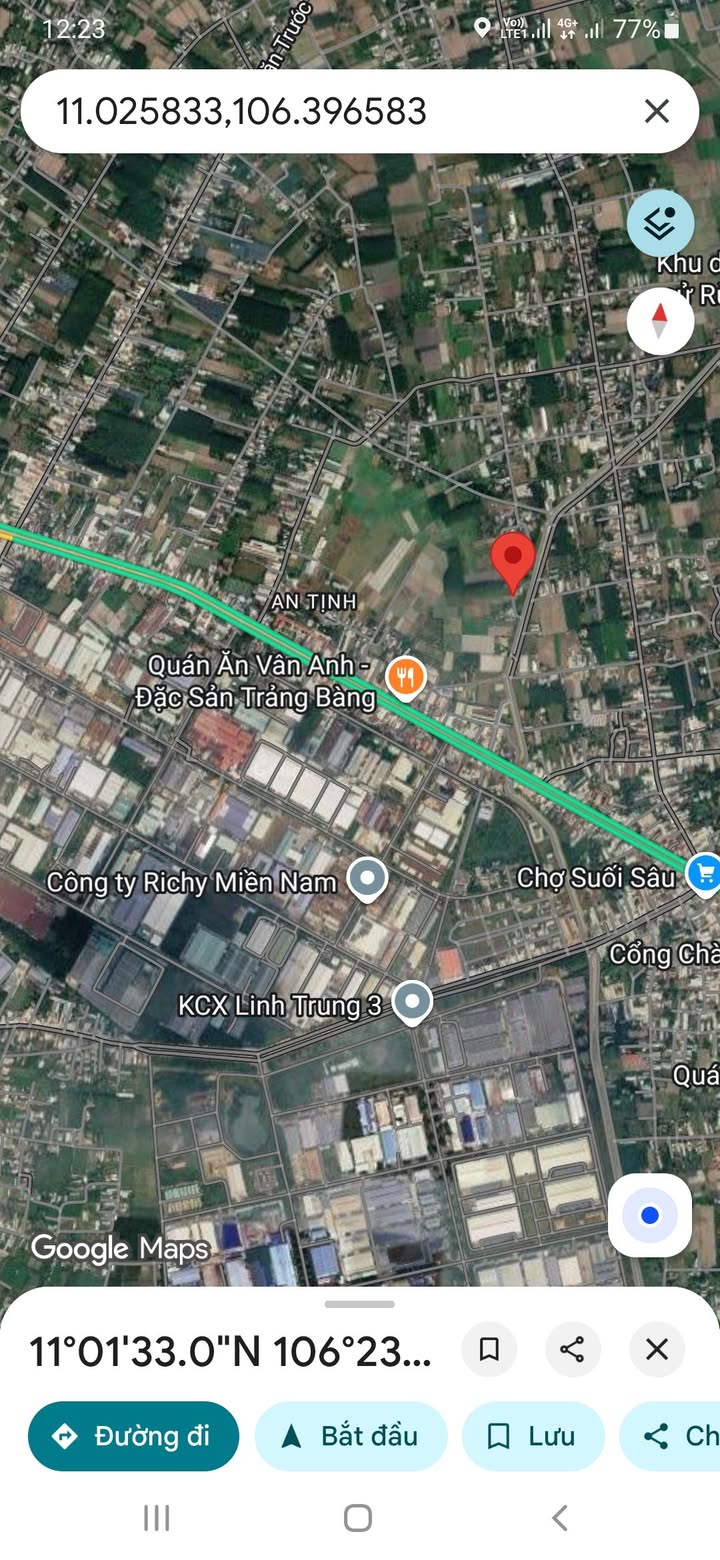 Đất nền An Tịnh Trảng Bàng 770m² trên 1 tỷ - Sổ đỏ chính chủ