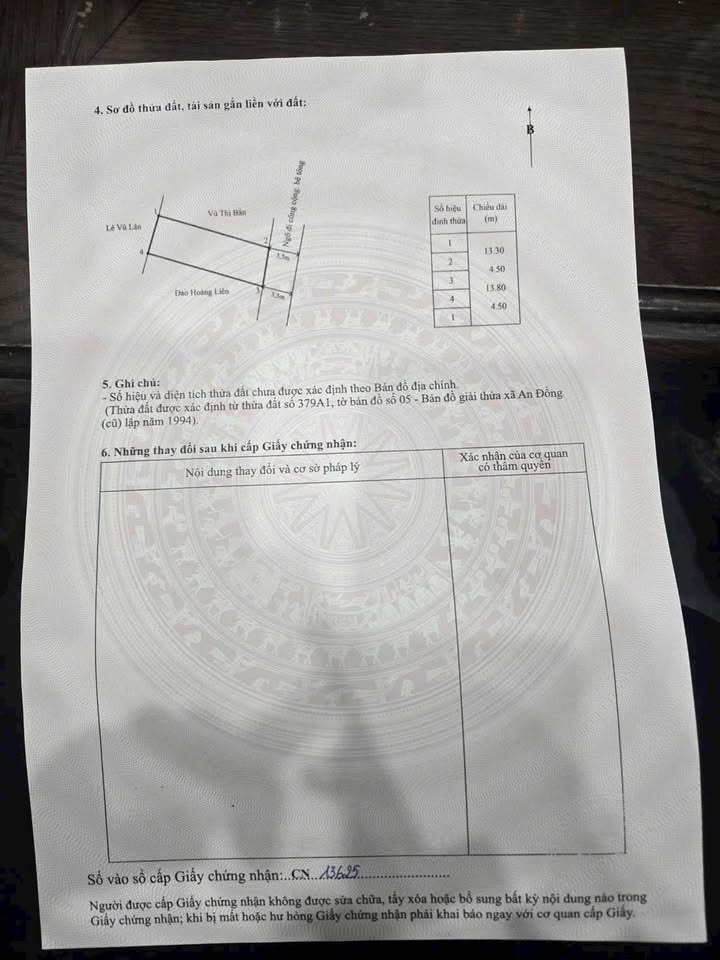 Đất nền Lê Chân 61m² 2.1 tỷ - Sổ đỏ chính chủ