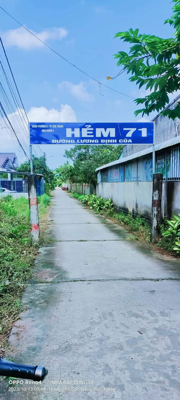 Đất nền Hẻm 71 Lương Định Của Sóc Trăng 80m² giá 0.7 tỷ - Sổ đỏ chính chủ