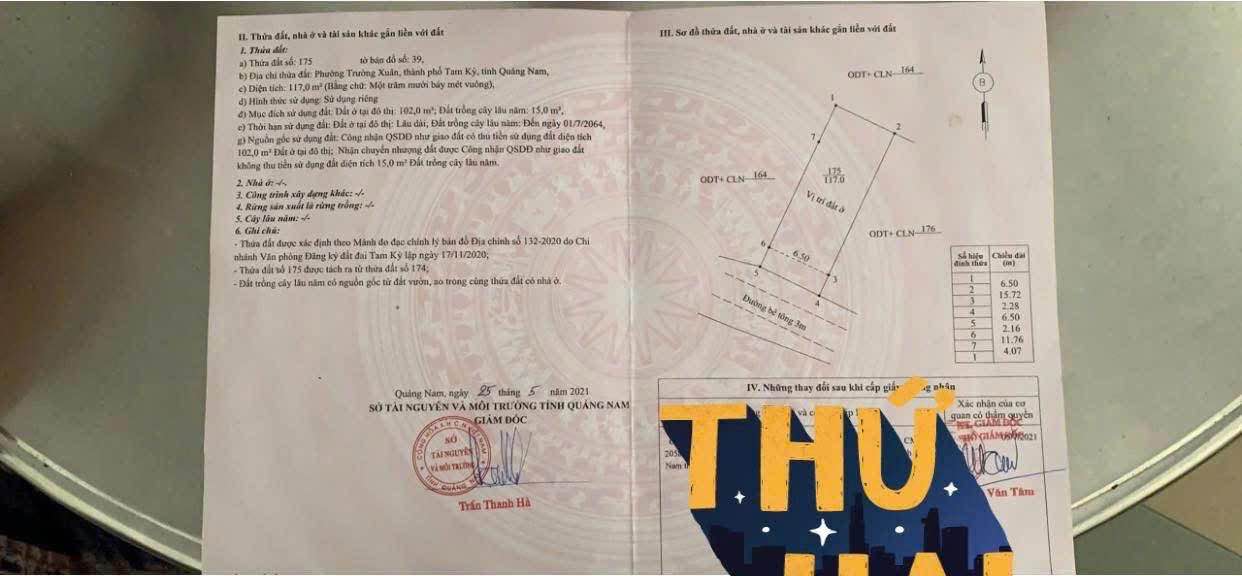 Đất nền Trường Xuân, Tam Kỳ 127-209m² 1,15-1,28 tỷ - Sổ đỏ chính chủ