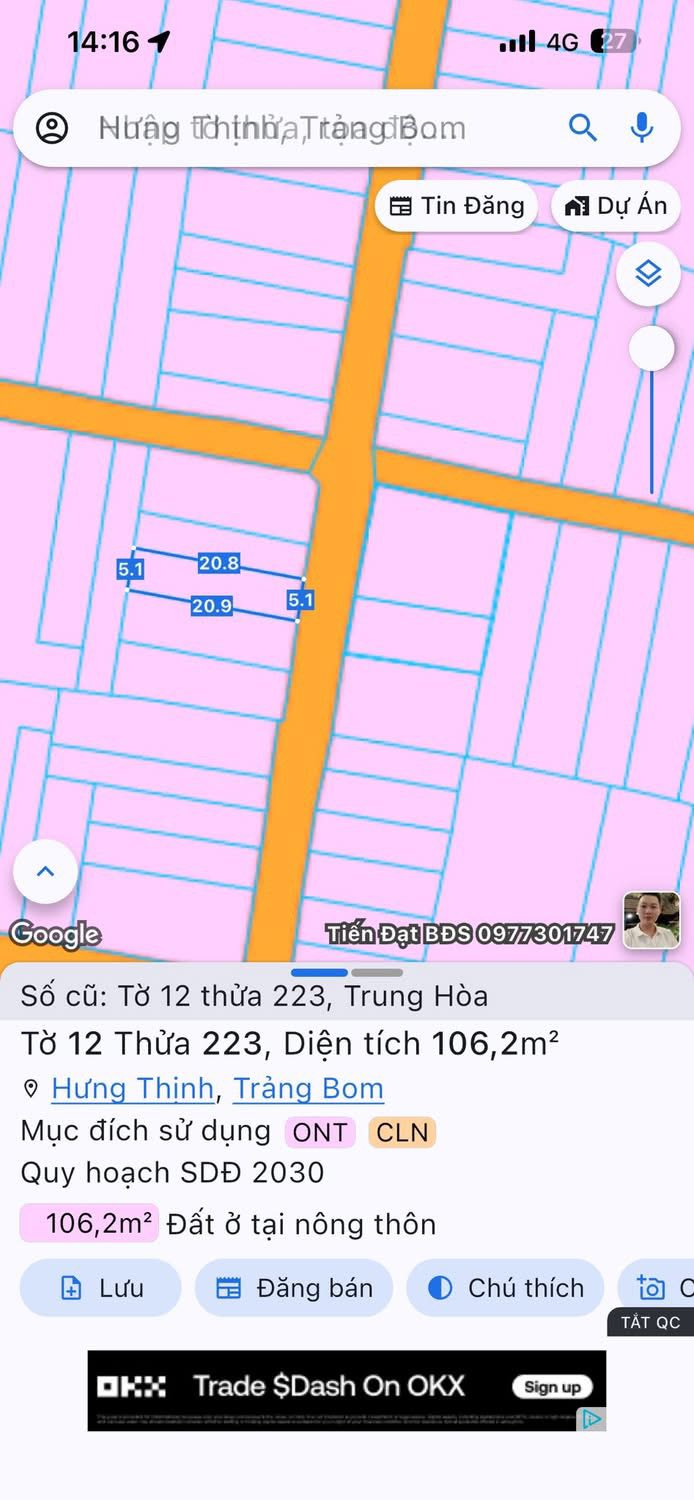 Nhà riêng Trung Hòa Trảng Bom 100m² 1,7 tỷ - Chính chủ bán