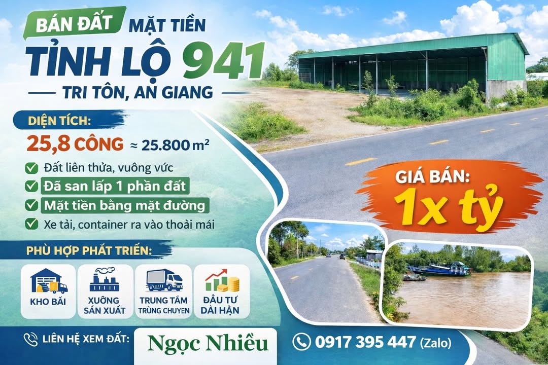 Đất nền TL941 Tri Tôn 25.800m² 1x tỷ - Sổ đỏ chính chủ