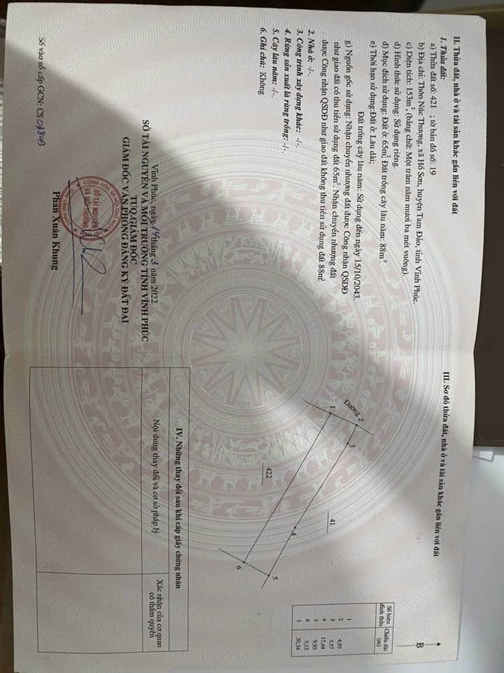 Đất nền Tam Đảo Hồ Sơn 153m² 8xx triệu - Sổ đỏ chính chủ