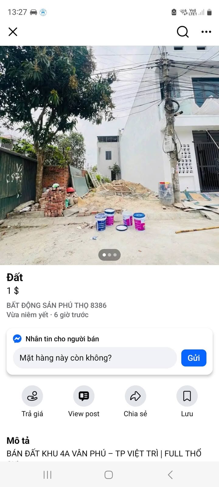 Đất nền Việt Trì Hùng Vương 90m² – Sổ đỏ chính chủ