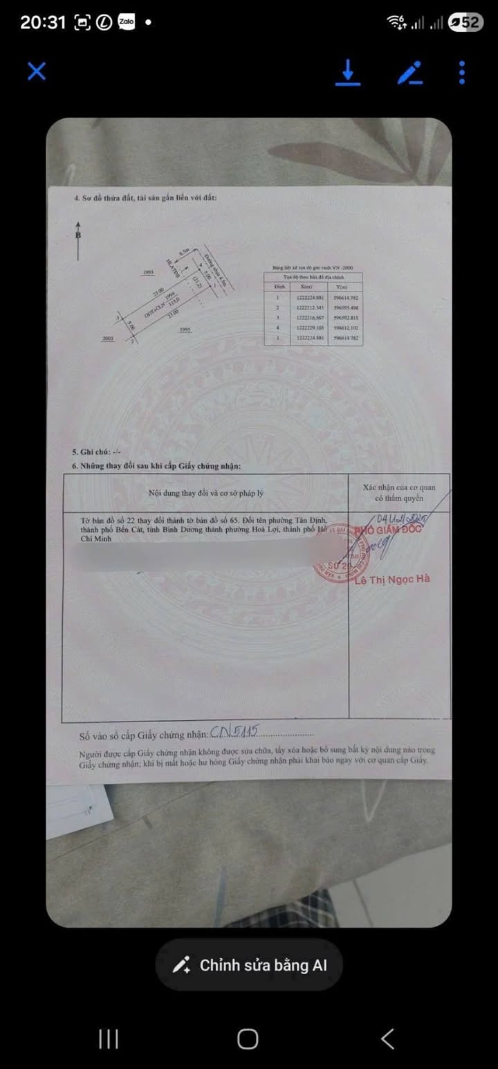 Đất nền Bến Cát Tân Định 115m² giá 1.8 tỷ - Sổ đỏ chính chủ