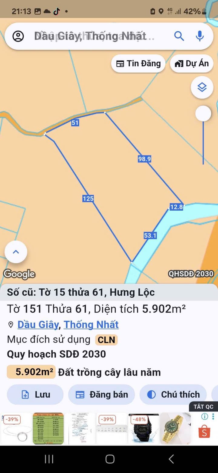 Đất vườn Hưng Lộc 5.902m² 4,13 tỷ - Pháp lý rõ ràng