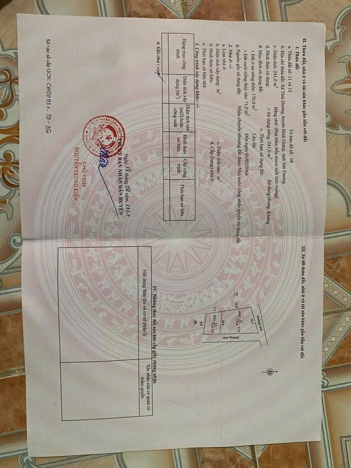 Land Thái Dương Bình Giang 241m² giá 1 tỷ - Sổ đỏ chính chủ