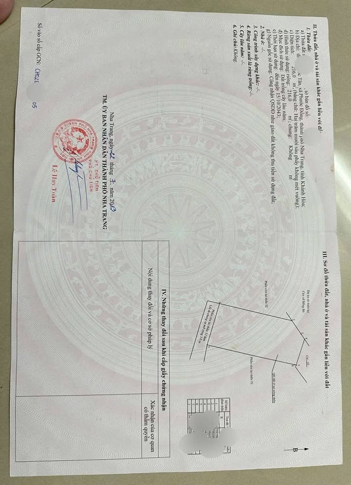 Đất Vĩnh Thái Nha Trang 216m² 1.3 tỷ - Sổ đỏ chính chủ