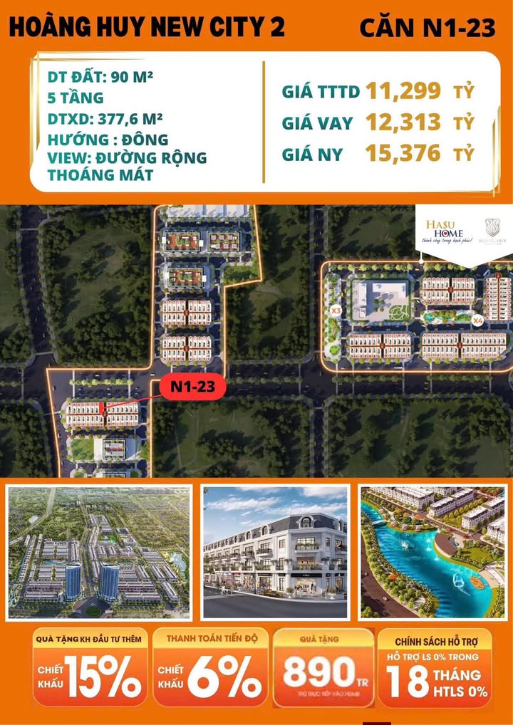 Shophouse Hoàng Huy Đỗ Mười 90m² 11.299 tỷ - Thích hợp KD