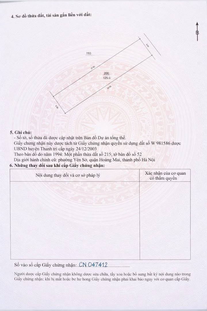 Đất Yên Sở Hoàng Mai 125m² 16.x tỷ - Sổ đỏ chính chủ
