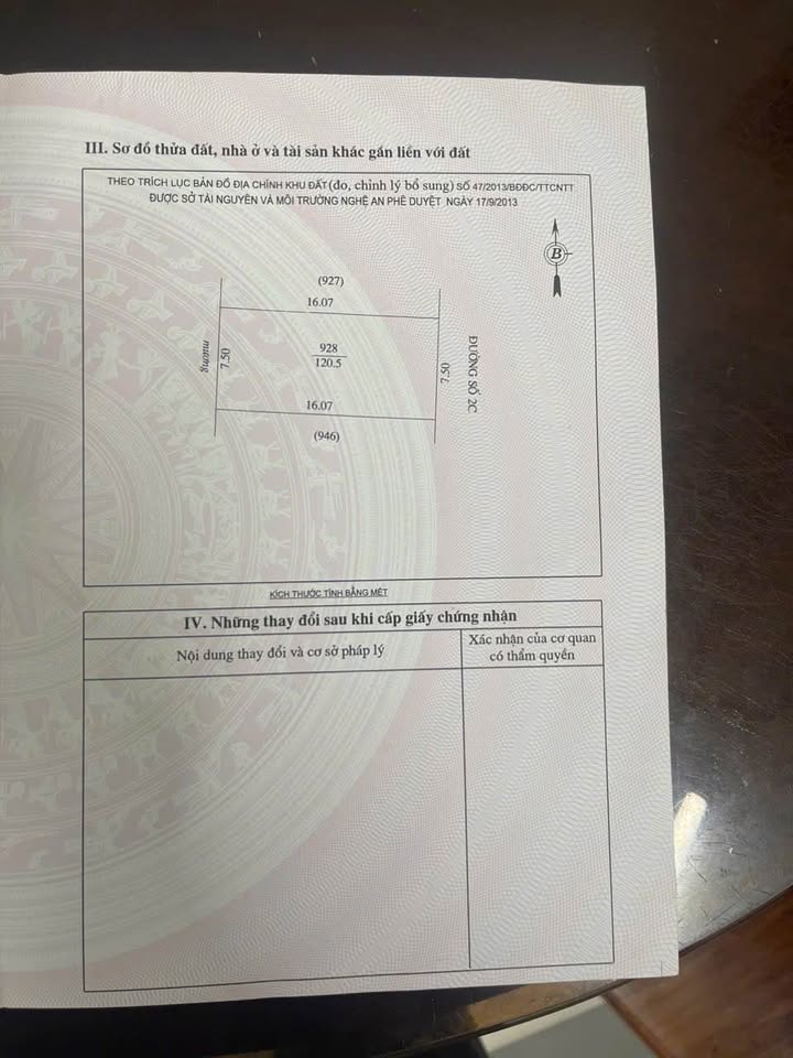 Đất Danatol - Cửa Nam 120.5m² 6.x tỷ – Đường to ô tô