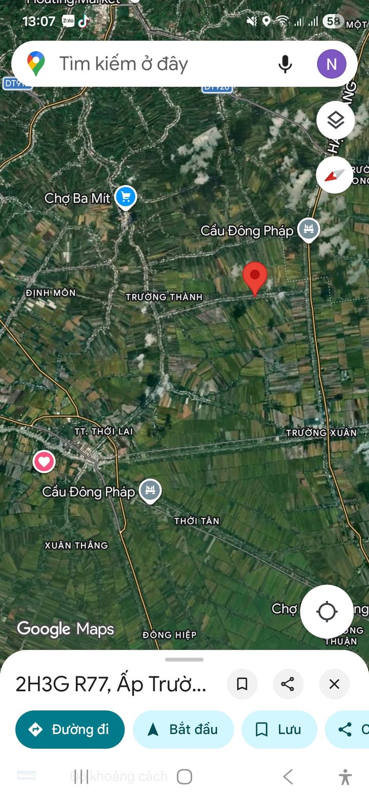 Đất nền Thới Tân Thới Lai 1.260m² 1.58 tỷ - Sổ đỏ chính chủ