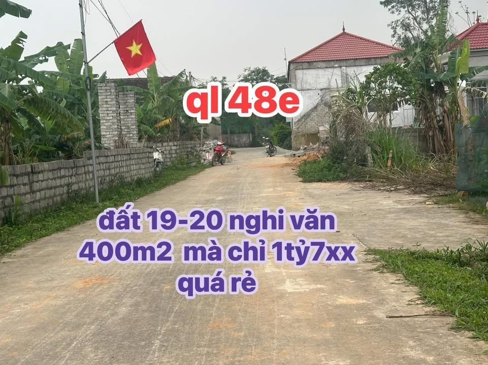 Đất nền QL48E Nghi Lộc 400m² 1.7 tỷ - Sổ đỏ chính chủ