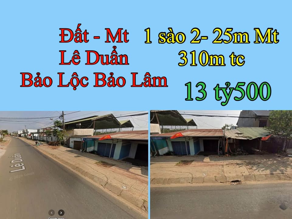 Đất nền Lê Duẩn Bảo Lộc 1.222m² giá 13,5 tỷ - Sổ đỏ chính chủ