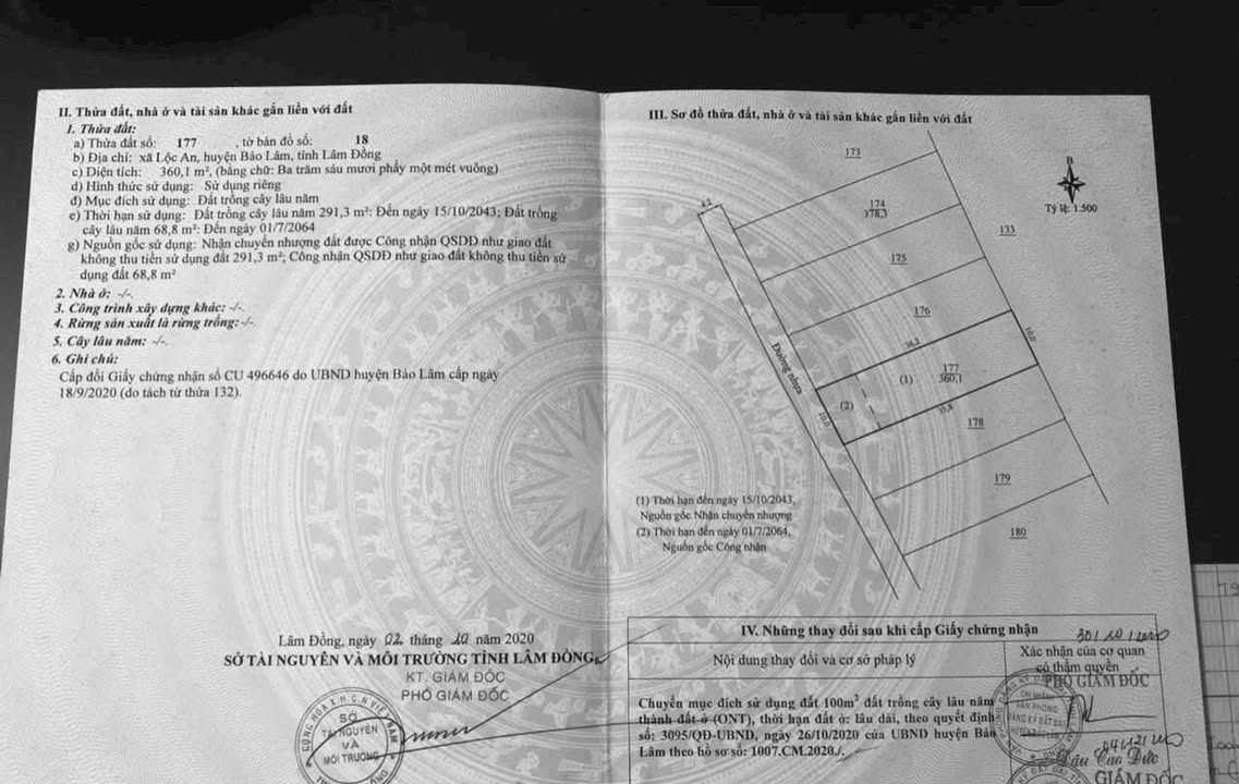 Đất nền Lộc Sơn Bảo Lộc 360m² giá 8xx triệu - Đất thổ cư 100%