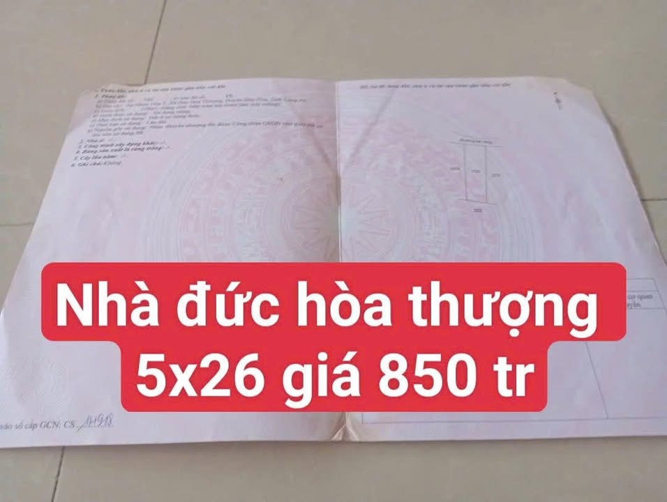 Nhà cấp 4 Đức Hòa Thượng 130m² 850 triệu - Chính chủ bán