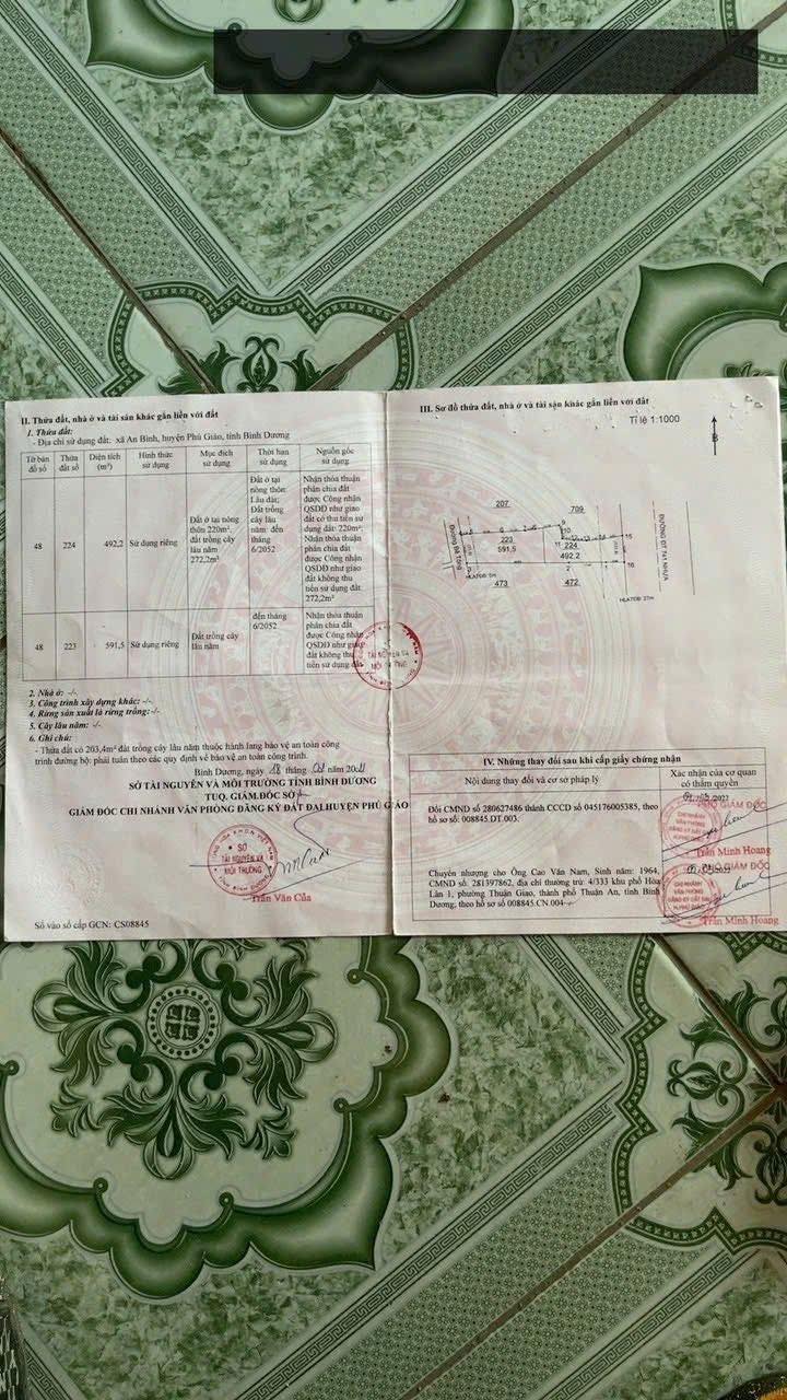 Đất An Bình Phú Giáo 230m² 6 tỷ - Sổ đỏ chính chủ