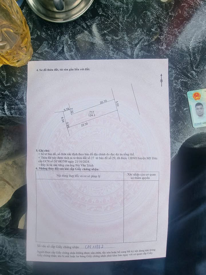 Đất nền Đồng Tâm Mỹ Đức 124m² - Sổ đỏ chính chủ giá hợp lý