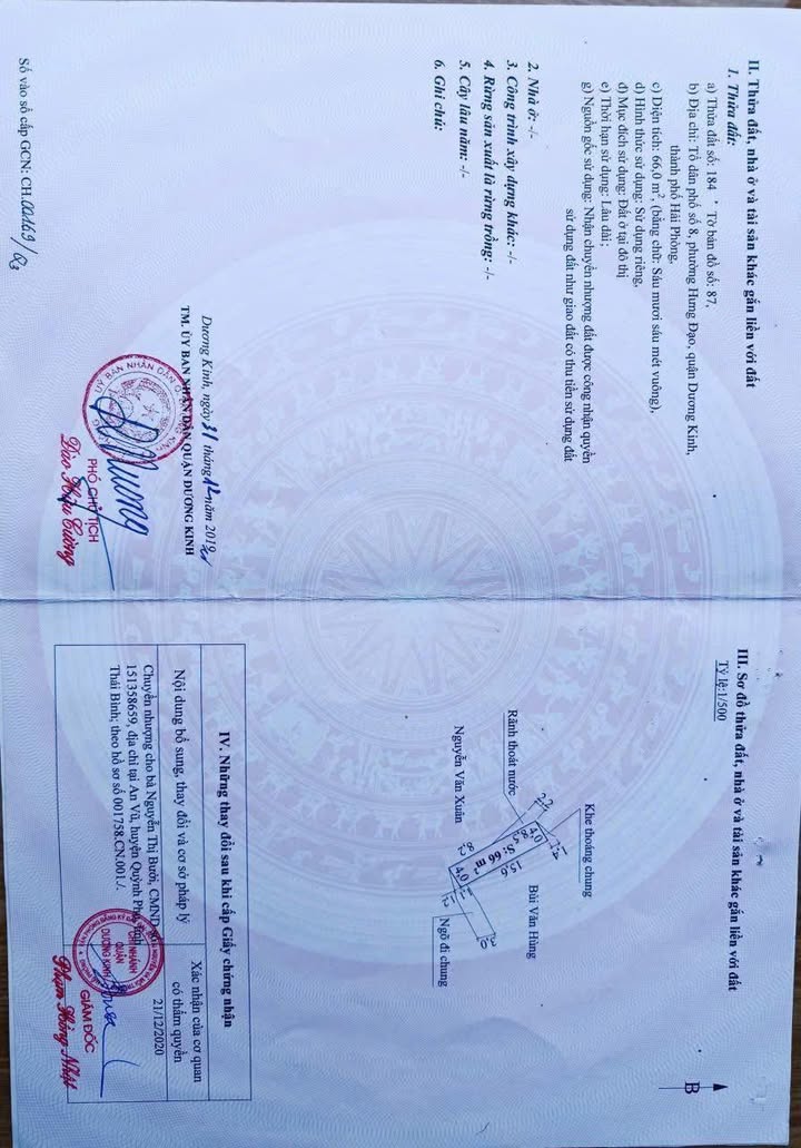 Đất nền Hải Phòng Hưng Đạo 66m² 1,5 tỷ - Sổ đỏ chính chủ