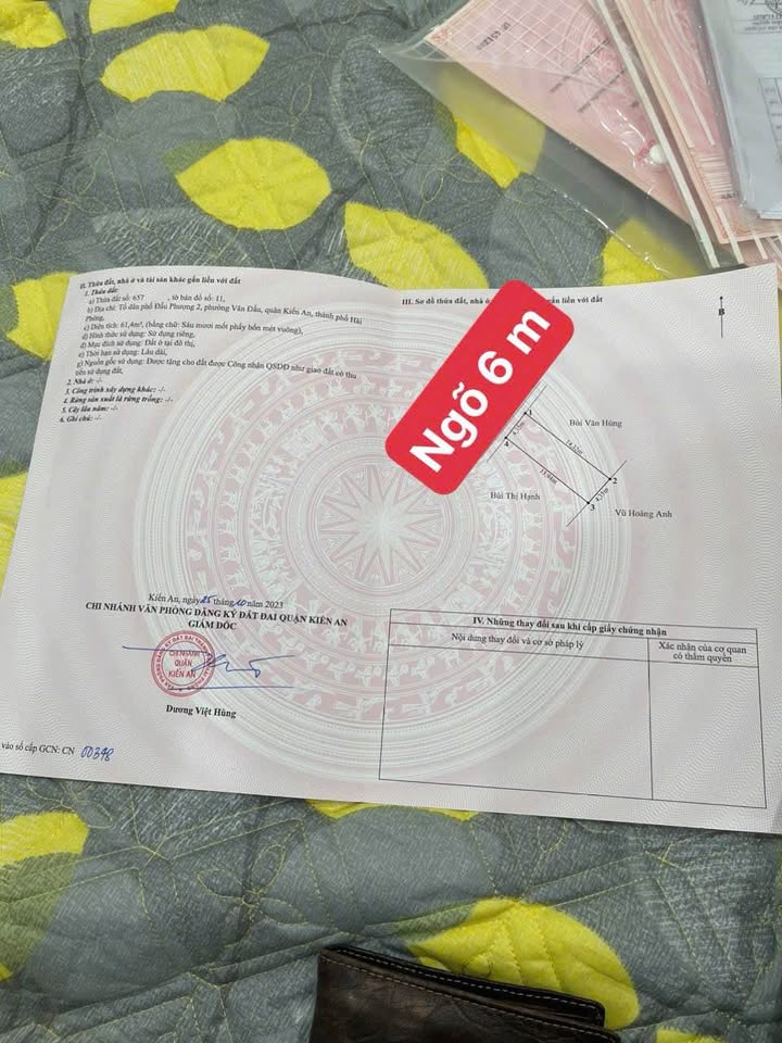Đất nền Kiến An 62m2 2 tỷ - Sổ đỏ chính chủ