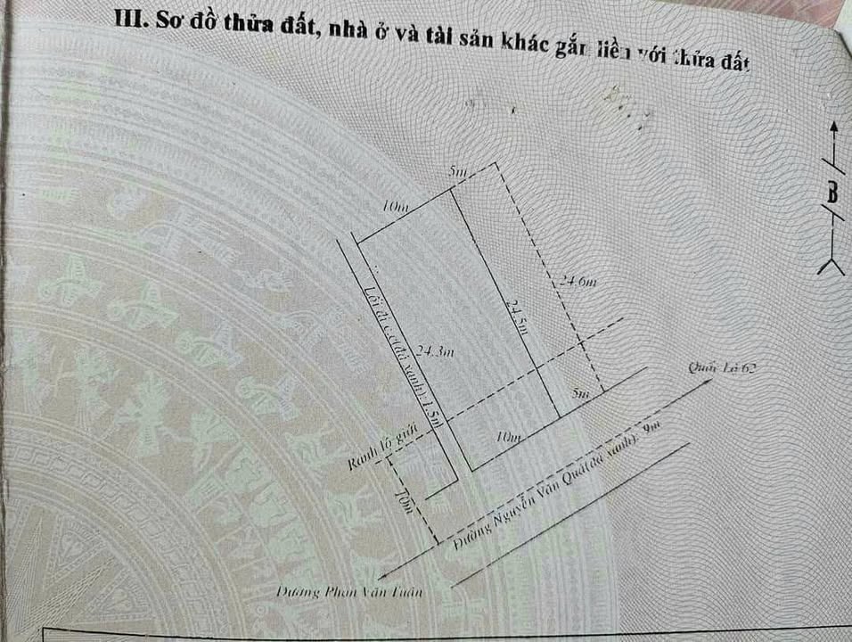 Đất nền Nguyễn Văn Quá Tân An 244m² 3,5 tỷ - Sổ đỏ