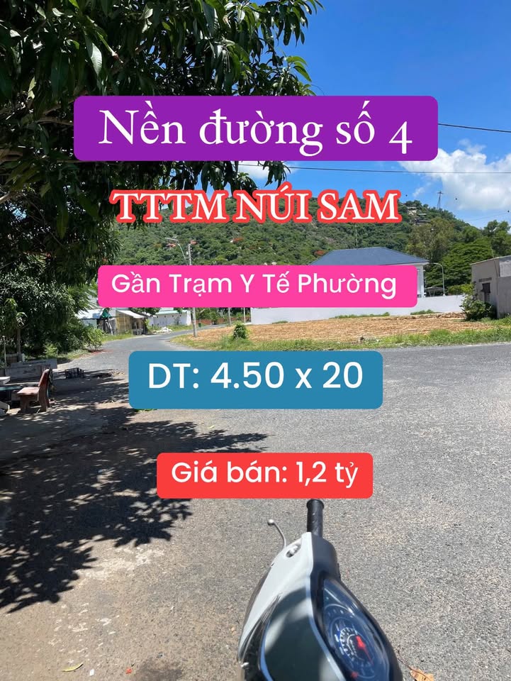 Đất nền TTTM Núi Sam 90m² 1,2 tỷ - Sổ đỏ chính chủ