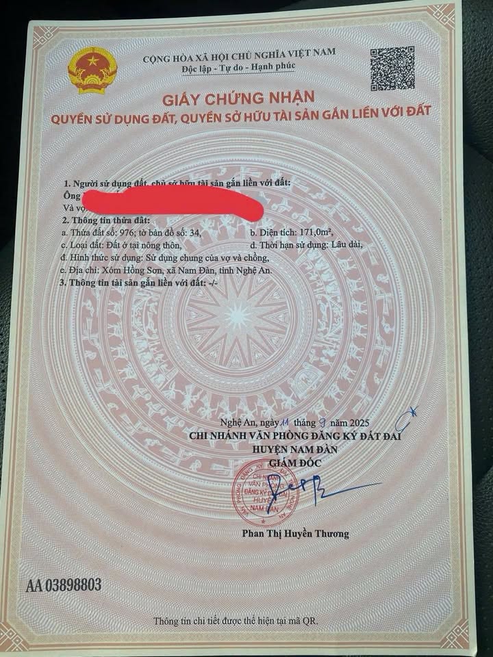 Đất nền Nam Đàn QL46 171m² 1.5 tỷ - Sổ đỏ chính chủ