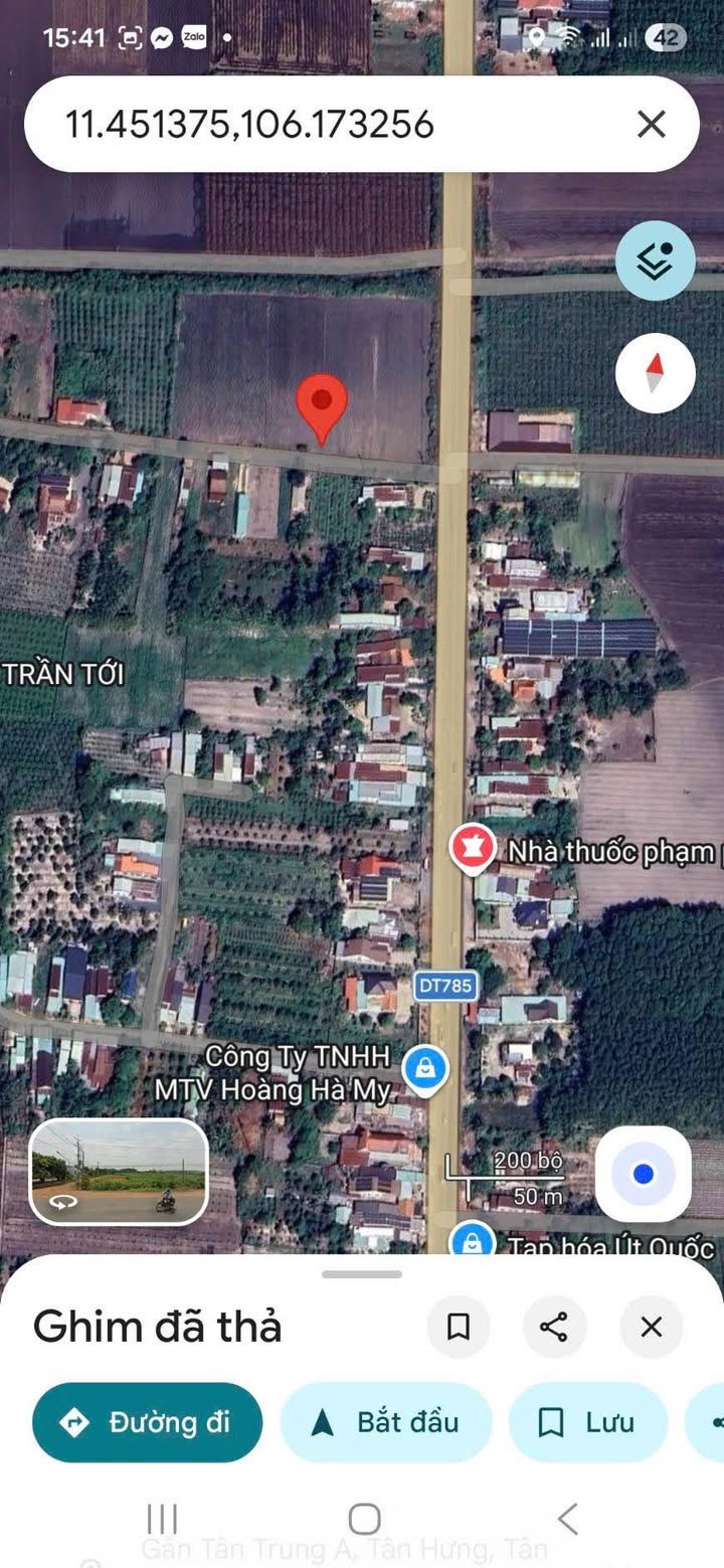 Đất Tân Hưng Tân Châu 555m² 750 triệu - Sổ đỏ chính chủ