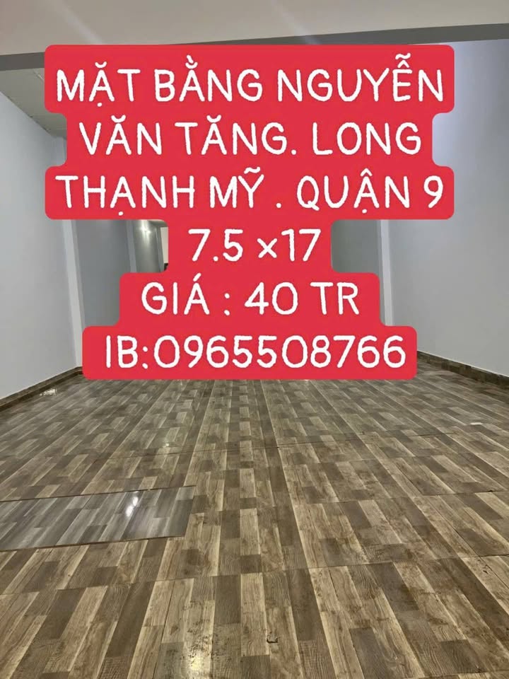 Mặt bằng Nguyễn Văn Tăng Thủ Đức 120m² 40tr - Mặt tiền kinh doanh