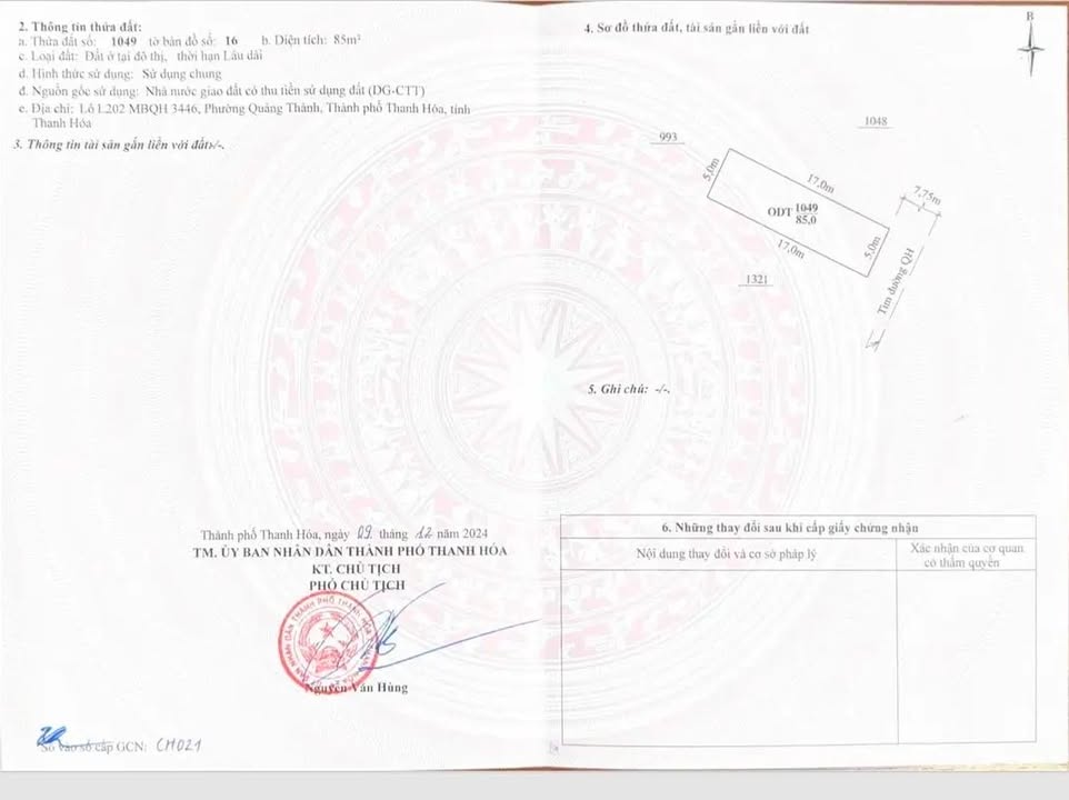 Đất nền Sầm Sơn Quảng Tiến 85m² - Sổ đỏ chính chủ gần Aeon Mall