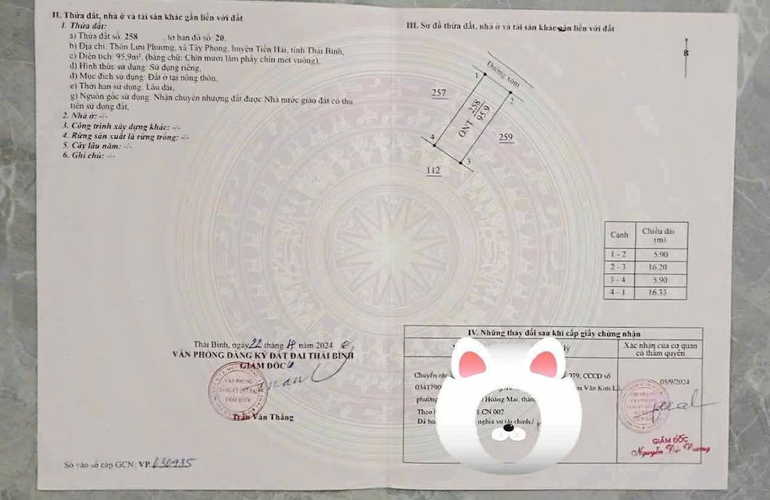 Land Phương Công Tiền Hải 96m² 700-799 triệu - Sổ đỏ chính chủ