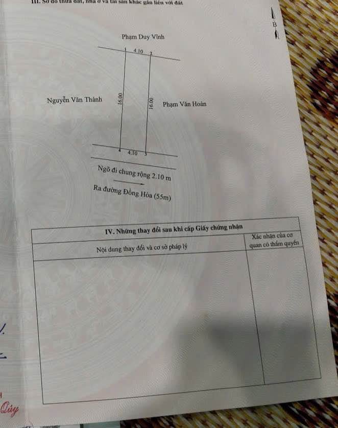 Đất nền Đồng Hòa Kiến An 65m² giá 2.6 tỷ - Sổ đỏ chính chủ