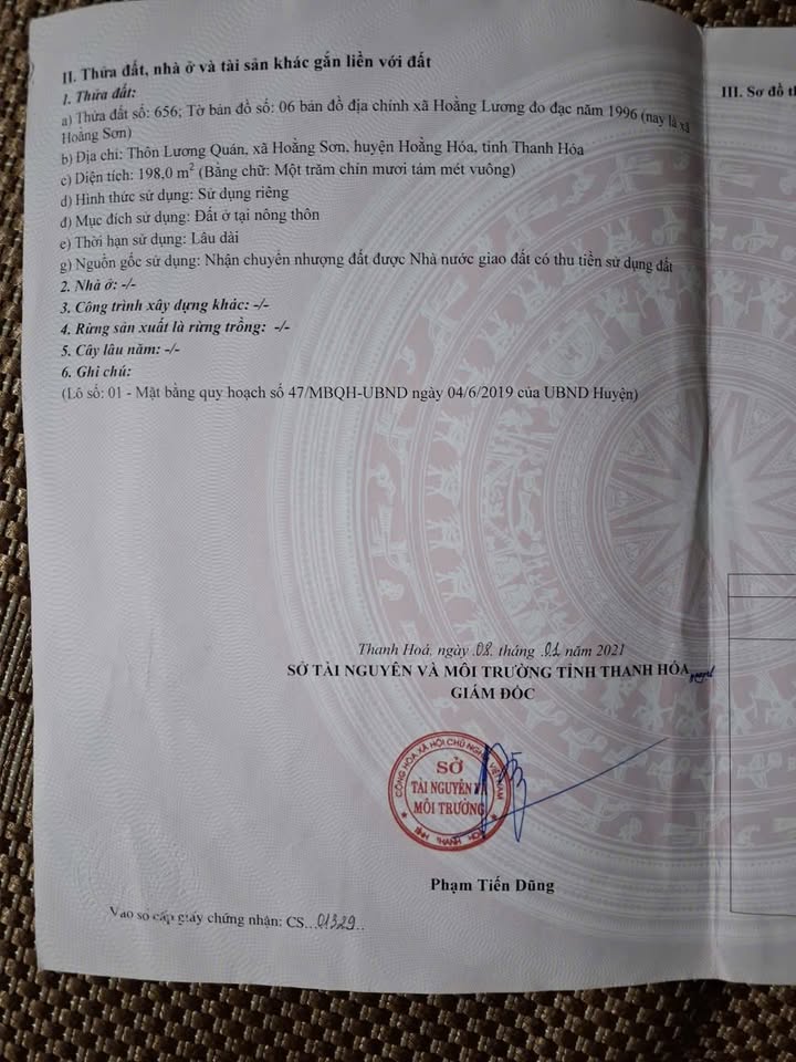 Đất nền Hoằng Sơn 200m² – Đường to ô tô 16m