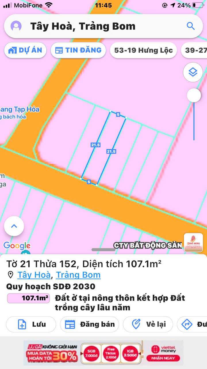 Đất Bình Chánh KCN Bàu Xéo 105m² 1.4 tỷ - Sổ đỏ chính chủ